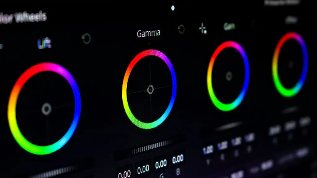 L'Importance des couleurs en production vidéo 5 interface de colorgrading dans Davinci Resolve